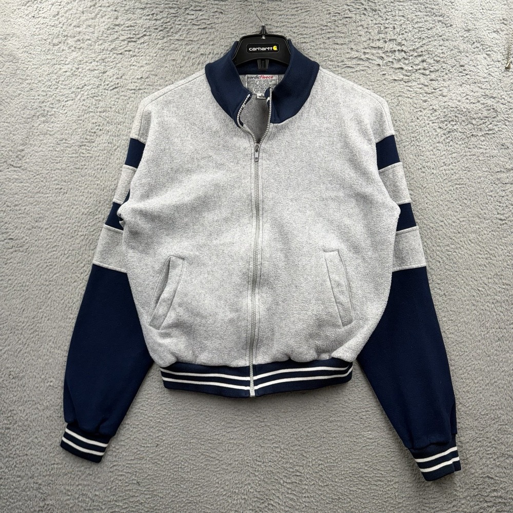 Vintage Nordic Fleece Small Full Zip Jacket Original Patent Sample Double Fleece
